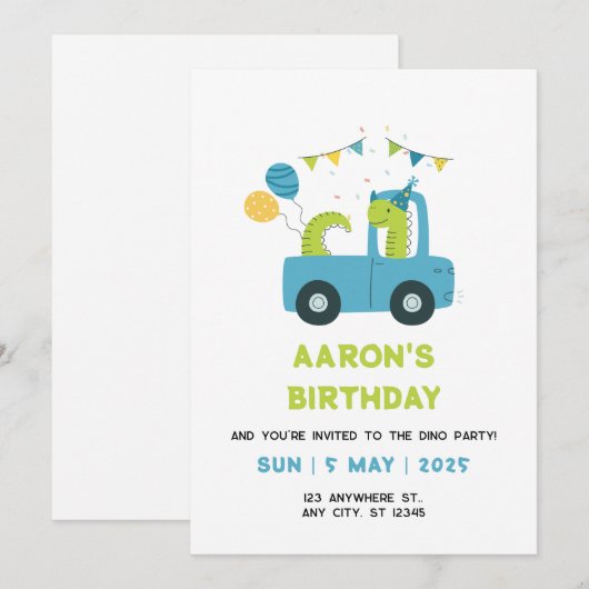 誕生日招待状 招待状 (正面/裏面)