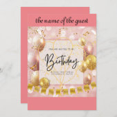 誕生日招待状 招待状 (正面/裏面)