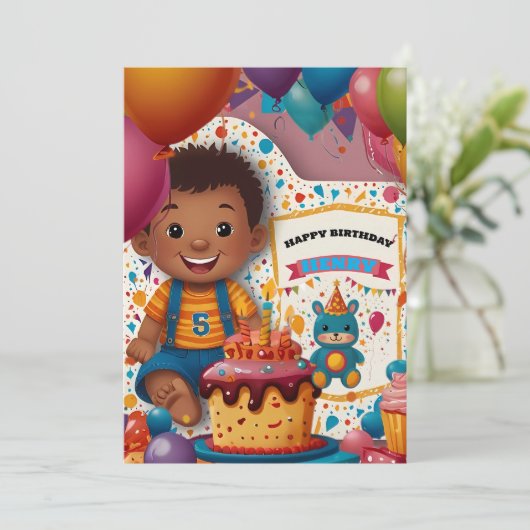 誕生日招待状 招待状 (スタンド正面)