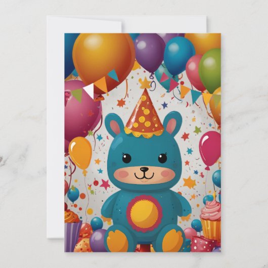 誕生日招待状 招待状 (裏面)