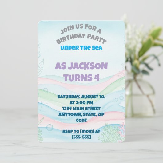 誕生日招待状 招待状 (スタンド正面)