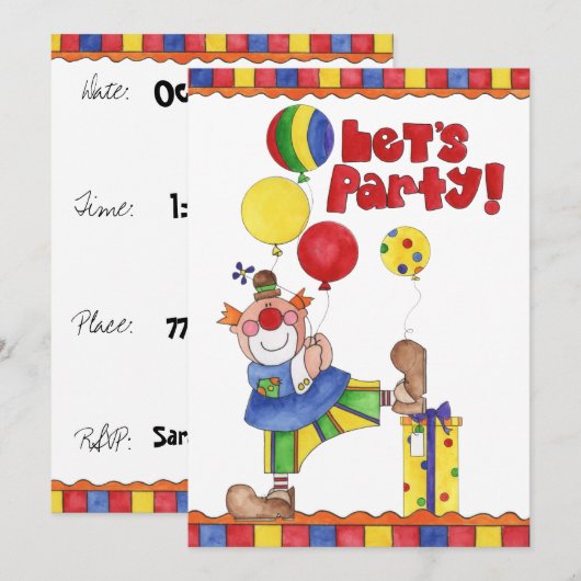 誕生日招待状 招待状 (正面/裏面)