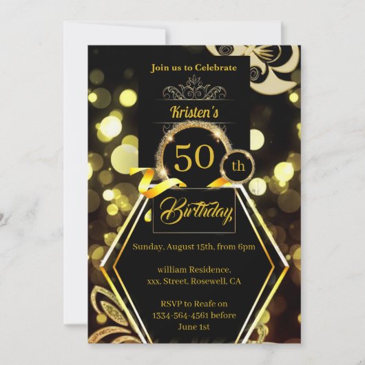 誕生日招待状 招待状 (正面)