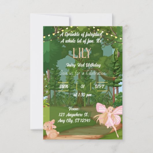 誕生日招待状 招待状 (正面)