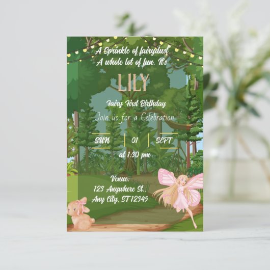 誕生日招待状 招待状 (スタンド正面)