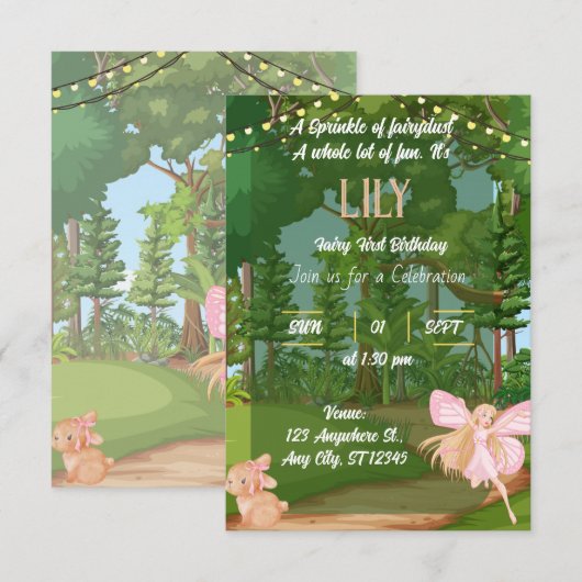 誕生日招待状 招待状 (正面/裏面)