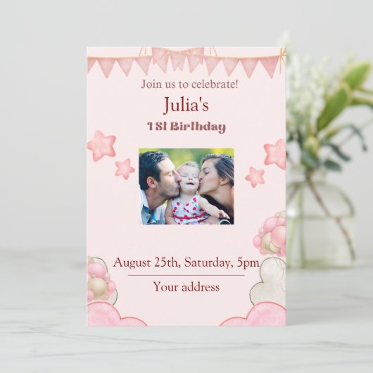 誕生日招待状 招待状 (スタンド正面)