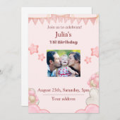 誕生日招待状 招待状 (正面/裏面)