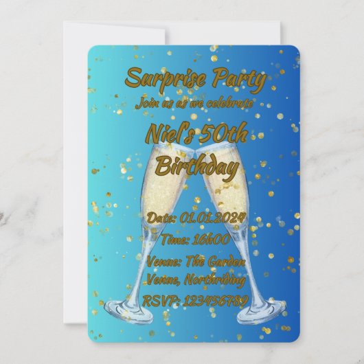 誕生日招待状 招待状 (正面)