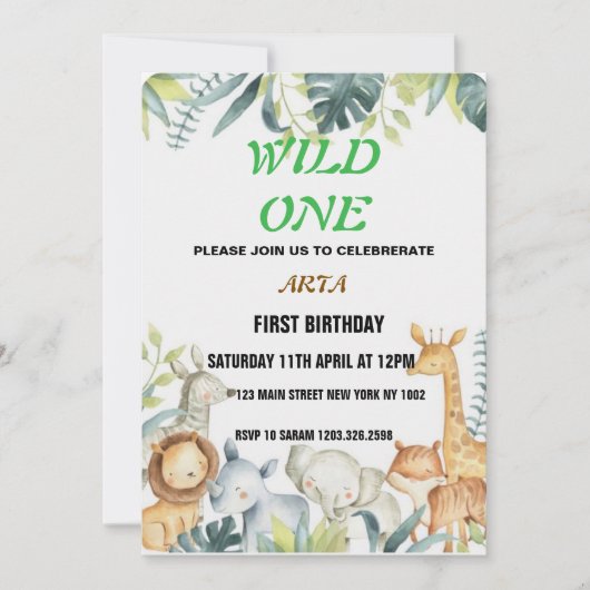 誕生日招待状 招待状 (正面)