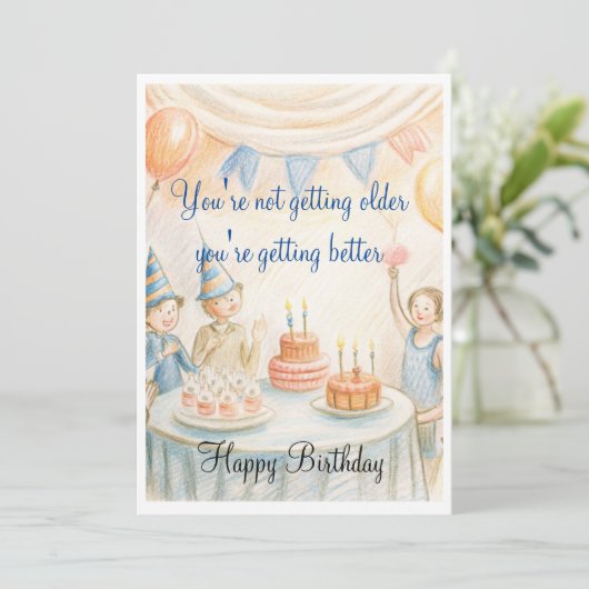 誕生日招待状 招待状 (スタンド正面)