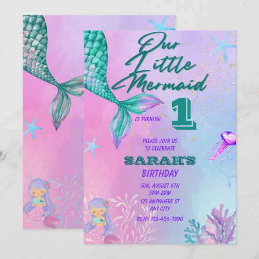 誕生日招待状 招待状 (正面/裏面)