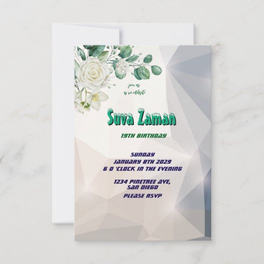 誕生日招待状 招待状 (正面)