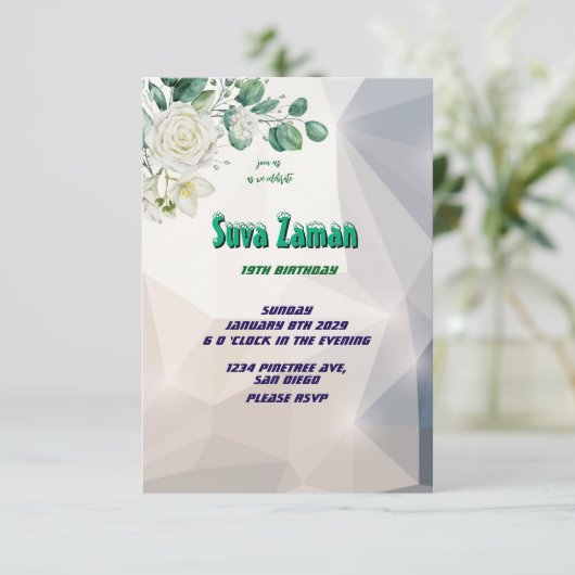 誕生日招待状 招待状 (スタンド正面)