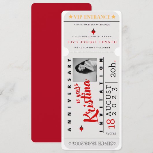 誕生日招待状 案内状 (正面/裏面)