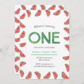 誕生日招待状 |熱帯スイカ 招待状 (正面/裏面)