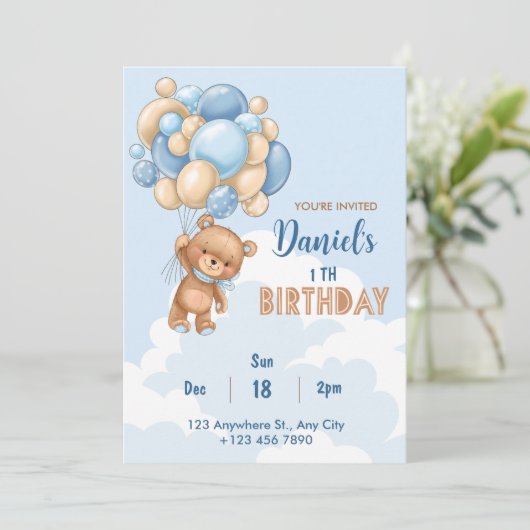 誕生日招待状、赤ちゃんシャワー招待 招待状 (スタンド正面)