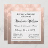 誕生日招待状 |赤面《写真》ぼけ味 招待状 (正面/裏面)