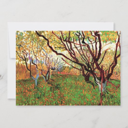 誕生日招待状, 開花した果樹園 招待状 (正面)