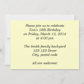 誕生日招待状, 開花した果樹園 招待状 (裏面)