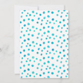 誕生日招待状 | 青い水色のバルーン 招待状 (裏面)