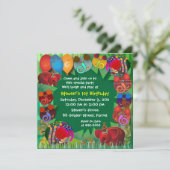 誕生日招待状:005象 招待状 (スタンド正面)