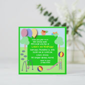 誕生日招待状：006 遊び場 招待状 (スタンド正面)