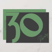誕生日招待状（30歳） 招待状 (正面/裏面)