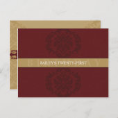 誕生日招待状:: finesse 1 インビテーションポストカード (正面/裏面)