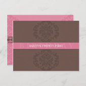 誕生日招待状:: finesse 4 インビテーションポストカード (正面/裏面)