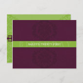 誕生日招待状:: finesse 6 インビテーションポストカード (正面/裏面)