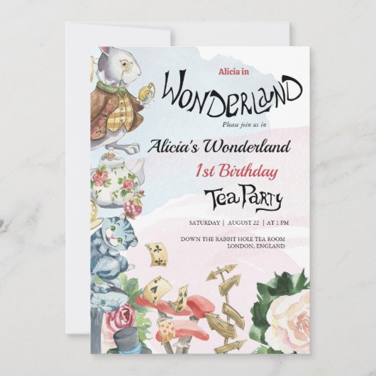 誕生日招待状 | Teaパーティー 招待状 (正面)