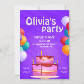 誕生日招待状for Boys and Girls 招待状 (正面)