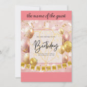 誕生日招待 招待状 (正面)