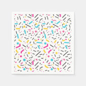 誕生日振りかけるキャンディパターン スタンダードカクテルナプキン (正面)