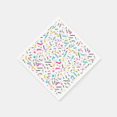 誕生日振りかけるキャンディパターン スタンダードカクテルナプキン (角)