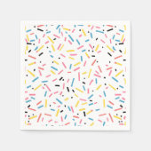 誕生日振りかけるキャンディパターン スタンダードカクテルナプキン (正面)