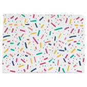 誕生日振りかけるキャンディパターン ラージペーパーバッグ (裏面)