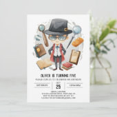 誕生日探偵ミステリースパイ メガネ 招待状 (スタンド正面)