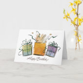 誕生日提示誕生日 カード (黄色い花)