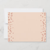 誕生日救日バラ金ゴールドグリッター紙吹雪 セーブザデート (裏面)