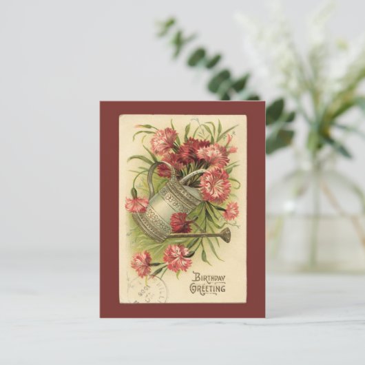 誕生日散花缶ヴィンテージ再生 ポストカード (スタンド正面)