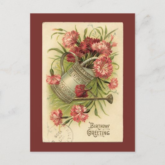誕生日散花缶ヴィンテージ再生 ポストカード (正面)