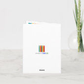 誕生日数々の色のレインボーストライプのカード カード (裏面)