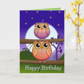 誕生日文字カードかわいいフルムーンフール カード (黄色い花)