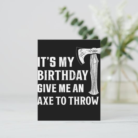 誕生日斧投げギフト 招待状 (スタンド正面)