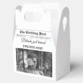 誕生日新聞おもしろいモノクロ写真 フェイバーボックス (オープン)