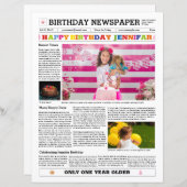 誕生日新聞テンプレート (正面/裏面)