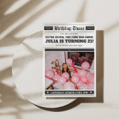 誕生日新聞招待状21歳招待状 招待状