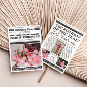 誕生日新聞招待状21歳招待状 招待状